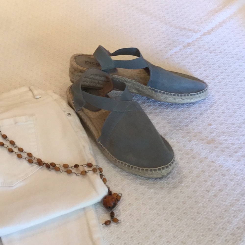 Picon Teal suede espadrilles